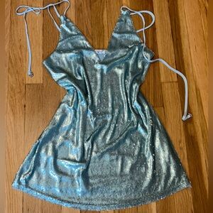 Free People Blue Sequin Dress
